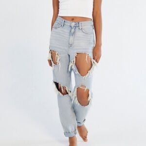 Urban Outfitters Distressed Light Blue Women's Jeans - Size 24